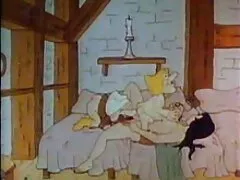 A ginasta esbelta Pula em videos pornograficos americanos um pau e assa as pernas em fios